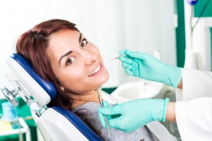 woman with dentist